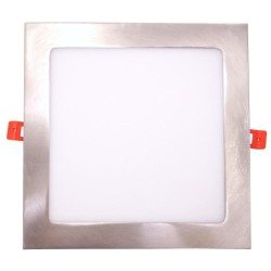 Placa LED Slim Cuadrada 15W Acero Inox - CCT- OSRAM CHIP DURIS E 2835