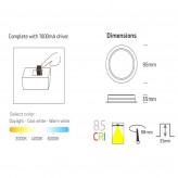 Downlight LED 10W  - OSRAM CHIP DURIS E 2835 - CCT - UGR17