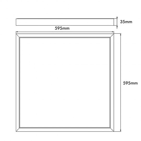 PACK 10 Dalles LED 60x60 48W - OSRAM CHIP DURIS E 2835