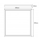 PACK 10 Dalles LED 60x60 48W - OSRAM CHIP DURIS E 2835