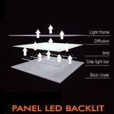 PACK 10 Dalles LED 60x60 48W - OSRAM CHIP DURIS E 2835