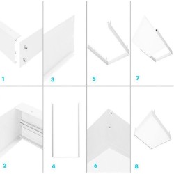 Panel surface kit 62x62 - Height 68mm