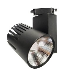 Foco LED 40W GRAZ Negro BRIDGELUX Chip Carril Monofásico CRI +90