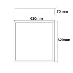 Kit de Superficie para Panel de 62x62 - Altura 68mm