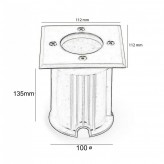 Boîtier encastrable sol IP65 pour GU10