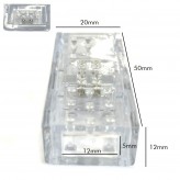 Connecteur pour bande LED 220v avec silicone