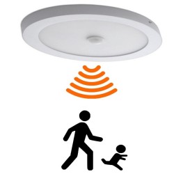 Plafond LED Superficie circular  20W com Detector de  Movimiento - CCT