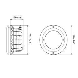 Housing PAR56, recessed housing for LED swimming pool spotlight