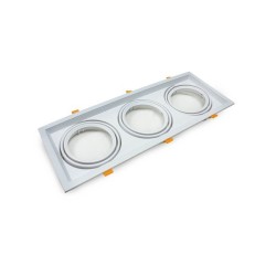 Comprar Aro Branco  Downlight Quadrado Basculante paraLED AR111 x3