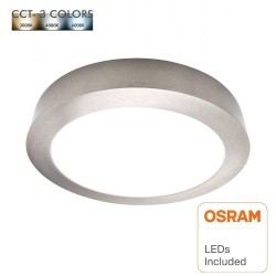 ▷ Comprar Plafón Circular Acero Inox 15W OSRAM - Luz Seleccionable CCT