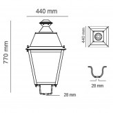 Farol LED Villa Aluminio 40W-50W-65W-100W