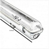 Bloc tubes LED simple - IP65 - 120cm