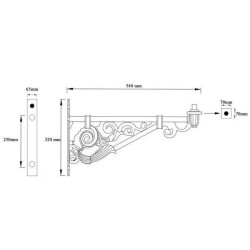 Brazo Aluminio modelo Villa 52cm