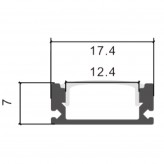 Profilé 2 mètres - U - Aluminium - pour LED