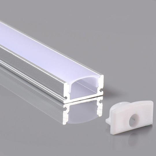 Perfil - 2 metros - U - Alumínio - para LED