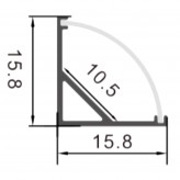 Profil Aluminium L abgewinkelt 2m