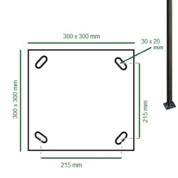 50W LED Streetlight Wanda - 4 Meters