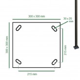 LED Straßenleuchte 50W  Wanda - 4 Meter