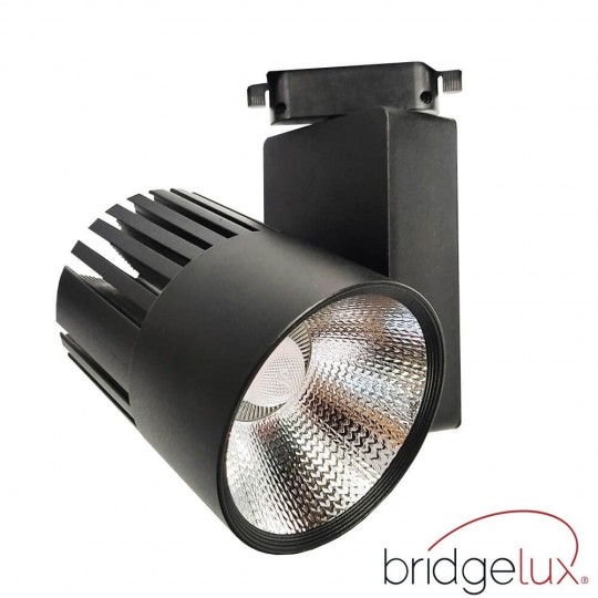 LED Strahler 40W GRAZ  Schwarz BRIDGELUX Chip 1-Phasen Schienensystem CRI +90