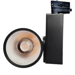 Foco LED 40W GRAZ Negro BRIDGELUX Chip Carril TRIFASICO CRI +90