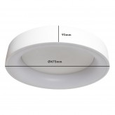 Plafonnier LED - 36W FRANCFORT - Dimmable - CCT + Télécommande