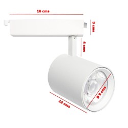 Foco LED 30W KATTEGAT Blanco Carril Monofásico CRI +90 CCT