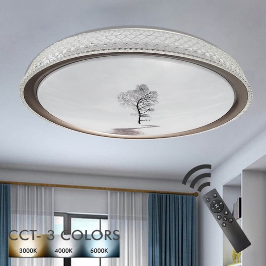 Plafonnier LED - 36W RAUMA - Dimmable - CCT + Télécommande