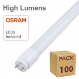 LED Röhre 16W T8 Glas 120cm - 130lm/Lm - HOHE LEUCHTIGKEIT - OSRAM CHIP