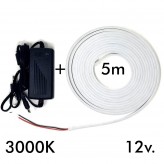 Pack LED 3000K Neon LED 6mm 12V +  Power supply