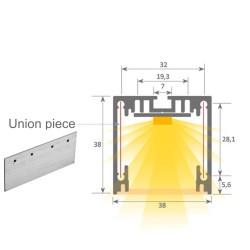 Lâmpada linear Pendente - MUNICH MINI - 0,5m - 1m - 1,5m - 2m - IP65