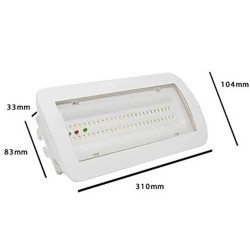 LED Emergency Light 4W + Ceiling Kit + Permanent Light Option - IP6...