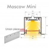 Pletina unión en aluminio - Luminaria Lineal - Munich Mini y Moscú Mini