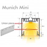 Aluminum joint plate - Linear luminaire -Munich Mini and Moscow Mini