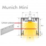 Pletina unión en aluminio - Luminaria Lineal - Munich Mini y Moscú Mini