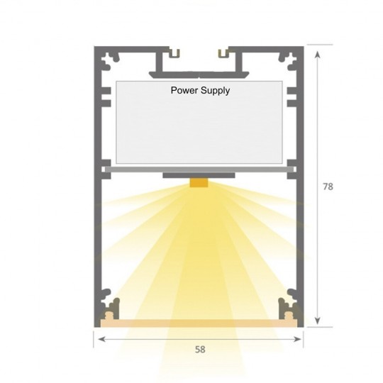 Lampe linéaire Suspension - MUNICH NOIR - 0,5m - 1m - 1,5m - 2m - IP20
