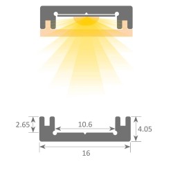 Lâmpada linear Pendente - MILANO SLIM PRATA CURVES - 0,5m - 1m - 1,5m - 2m - IP20