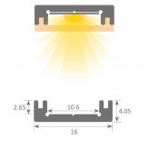 Lámpara Lineal Colgante - MILANO SLIM PLATA CURVES - 0.5m - 1m - 1,5m - 2m - IP20