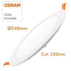 24W LED Circular Downlight Slim - OSRAM CHIP DURIS E 2835