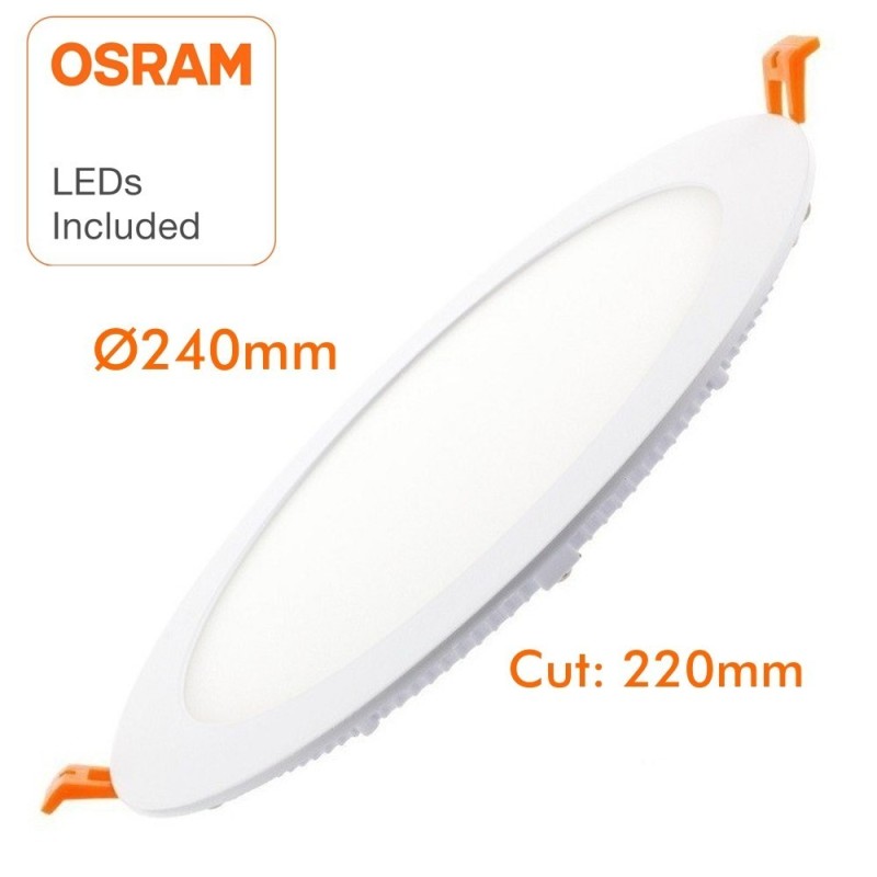 Painel Slim LED Circular 24W - OSRAM CHIP DURIS E 2835