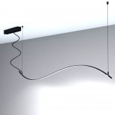 Lâmpada linear Pendente - MILANO SLIM PRETO CURVES - 0,5m - 1m - 1,5m - 2m - IP20