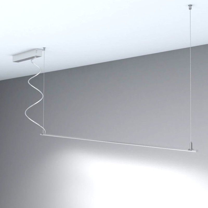 Lâmpada linear Pendente - MILANO SLIM PRATA - 0,5m - 1m - 1,5m - 2m - IP20