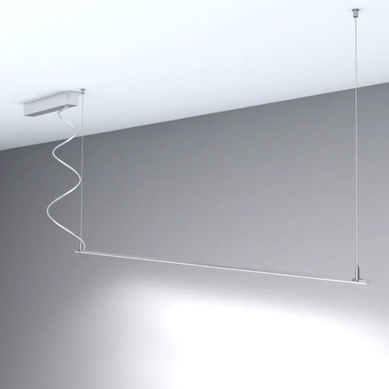 Lâmpada linear Pendente - MILANO SLIM PRATA - 0,5m - 1m - 1,5m - 2m - IP20