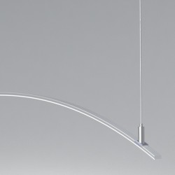 Lâmpada linear Pendente - MILANO SLIM PRATA CURVES - 0,5m - 1m - 1,5m - 2m - IP20