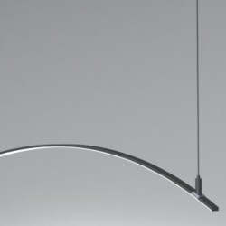 Lâmpada linear Pendente - MILANO SLIM PRETO CURVES - 0,5m - 1m - 1,5m - 2m - IP20