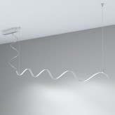 Lâmpada linear Pendente - MILANO SLIM PRATA CURVES - 0,5m - 1m - 1,5m - 2m - IP20