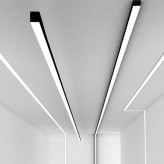 Régua linear LED - MUNIQUE PRETO - 0,5m - 1m - 1,5m - 2m - IP20