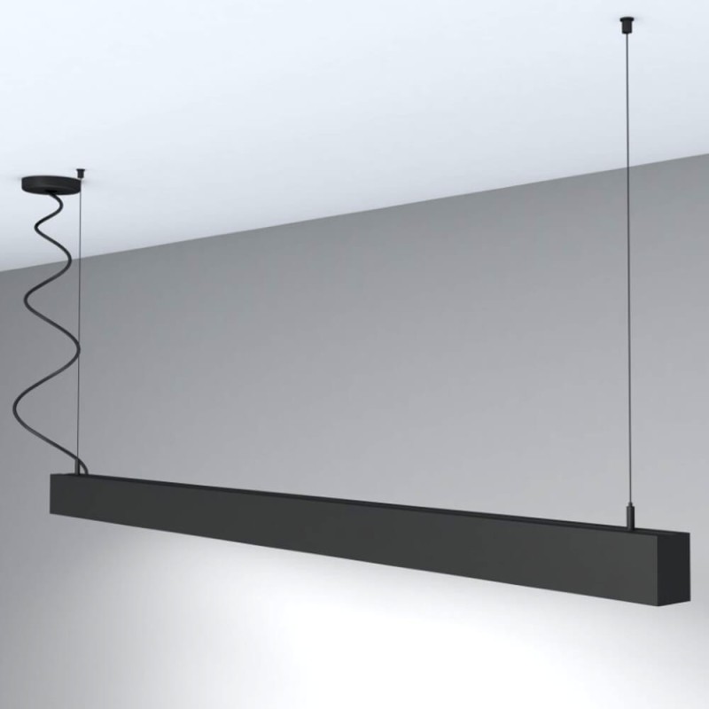 Lâmpada linear Pendente - MUNIQUE PRETO - 0,5m - 1m - 1,5m - 2m - IP20