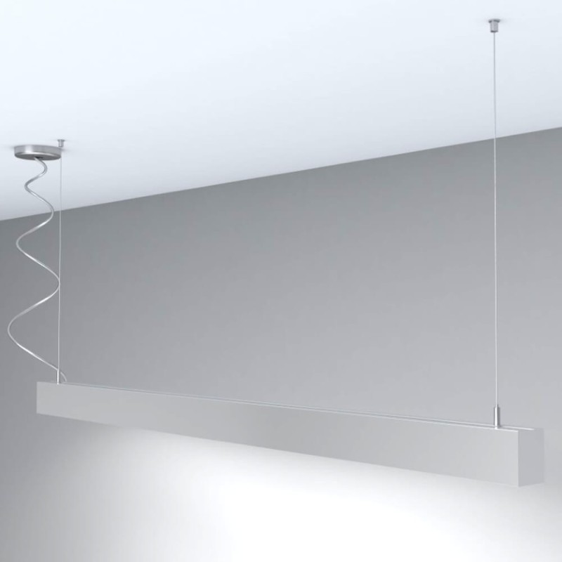 Lâmpada linear Pendente - MUNIQUE PRATA - 0,5m - 1m - 1,5m - 2m - IP20