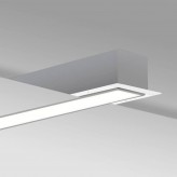 Luminária Linear LED - embutida - MOSCOU MINI  PRATA - 0,5m - 1m - 1,5m - 2m - IP54