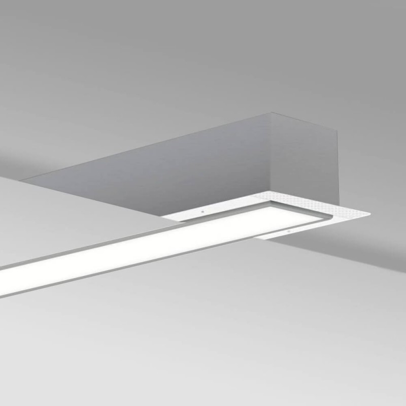 Lineare LED -  Einbau -  MOSKAU MINI SILBER - 0,5 m - 1 m - 1,5 m - 2 m - IP54